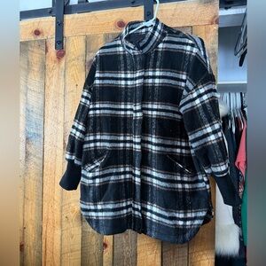 BB Dakota Black and White Plaid Jacket